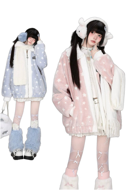 Veste matelassée étoilée à col Claudine