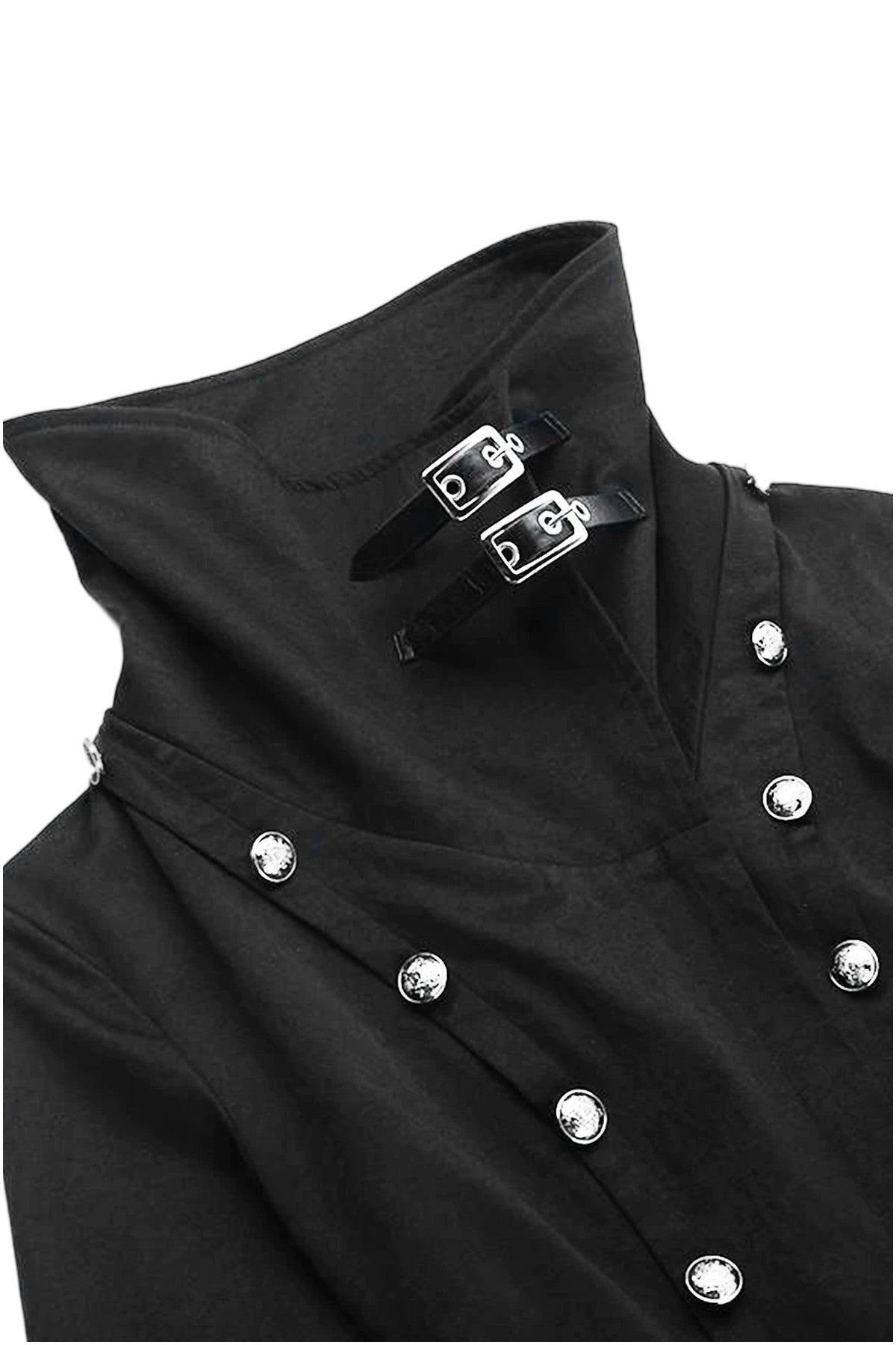 Black High-Neck Short Jacket