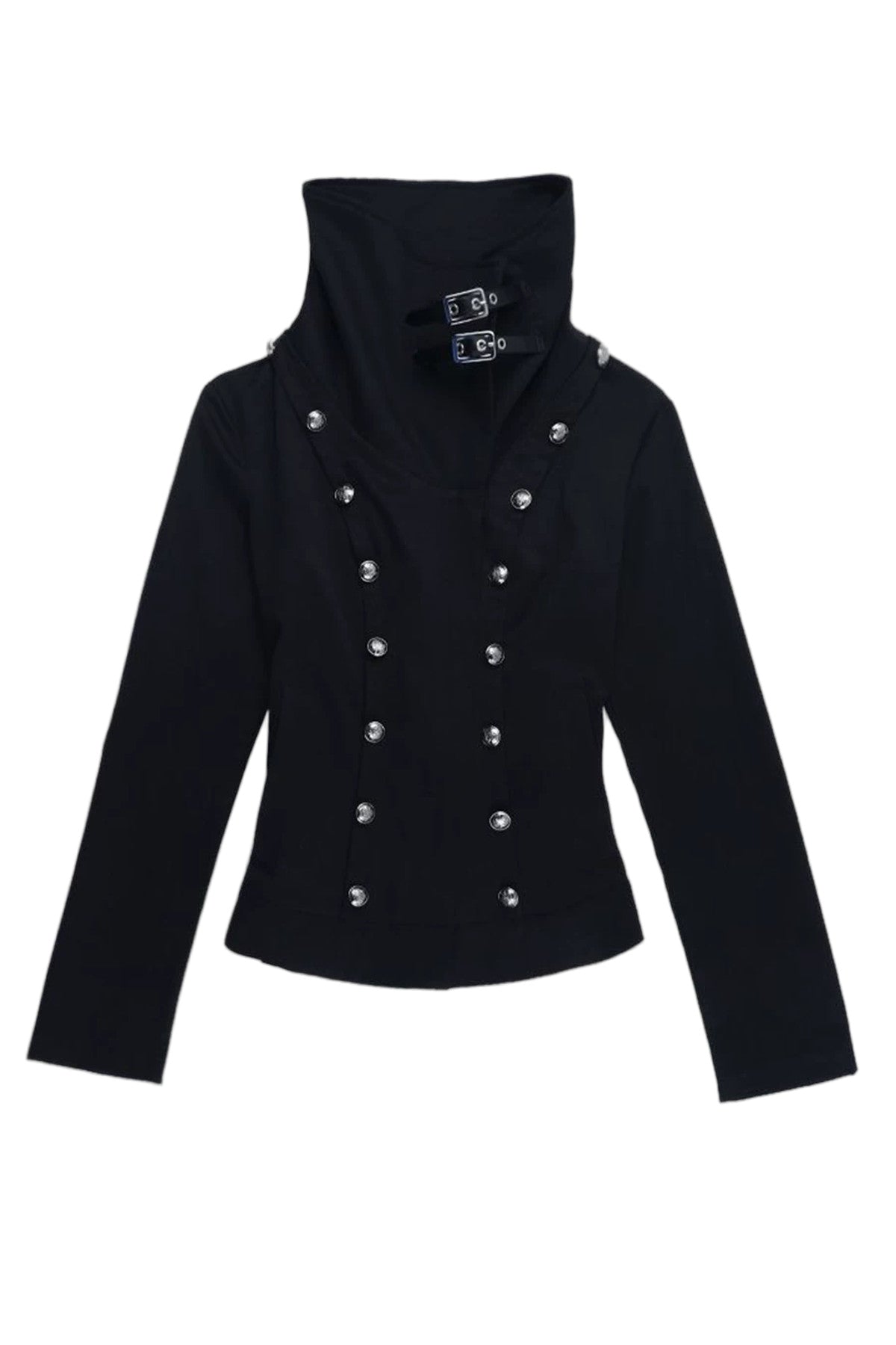 Black High-Neck Short Jacket