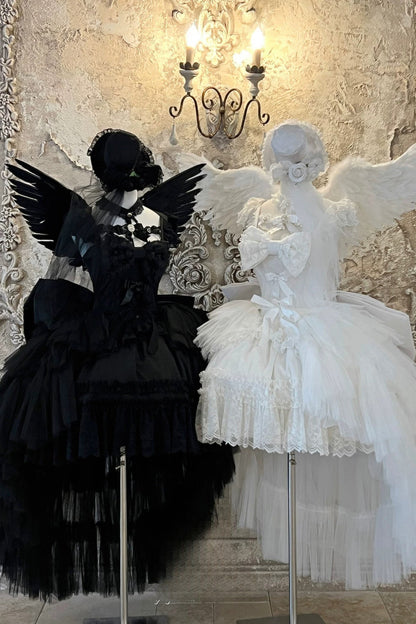 Black & White Angel Bridal Dress