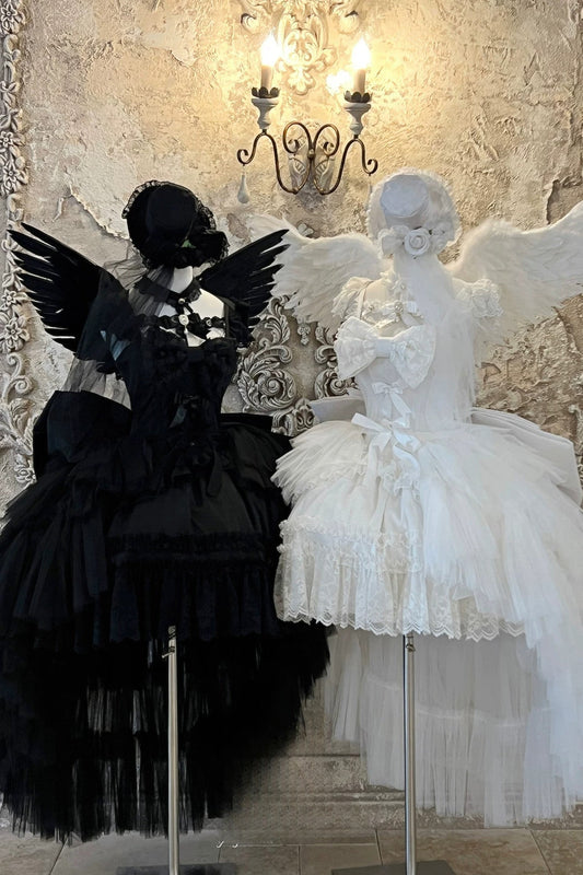 Black & White Angel Bridal Dress