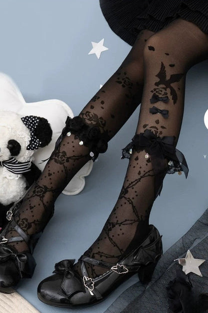 The Nightingale and the Rose Bridal Tights