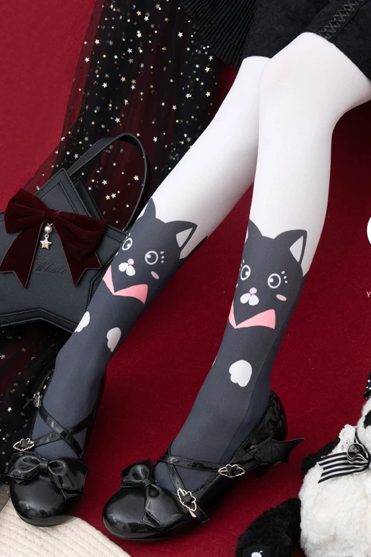 Cat Print Tights
