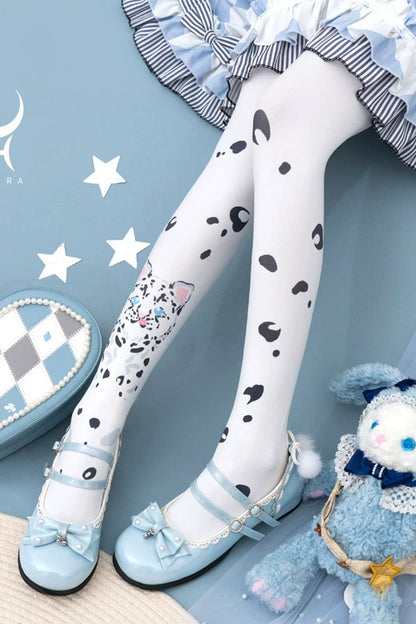 Cat Print Tights