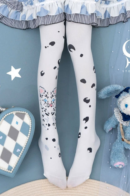 Cat Print Tights