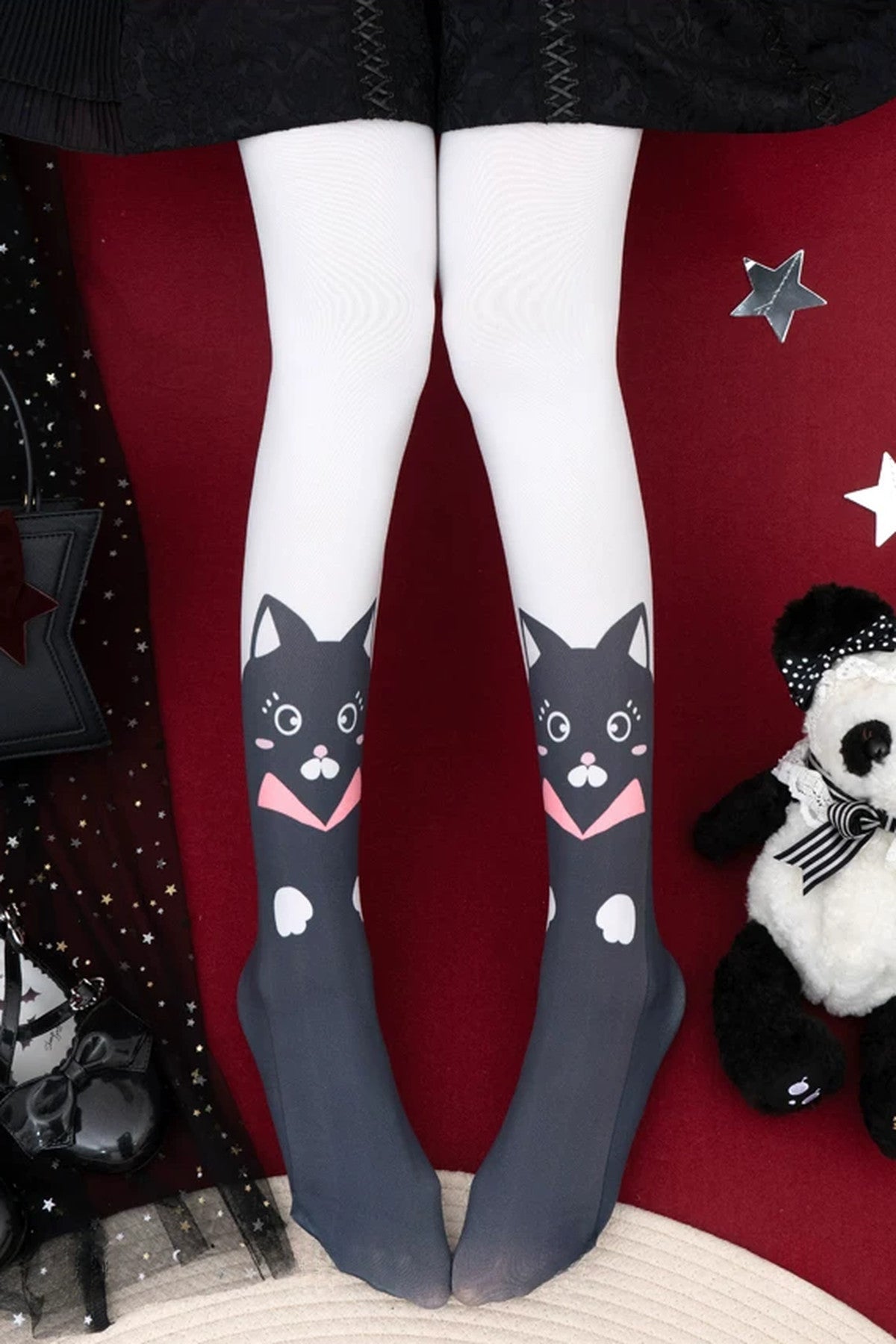 Cat Print Tights
