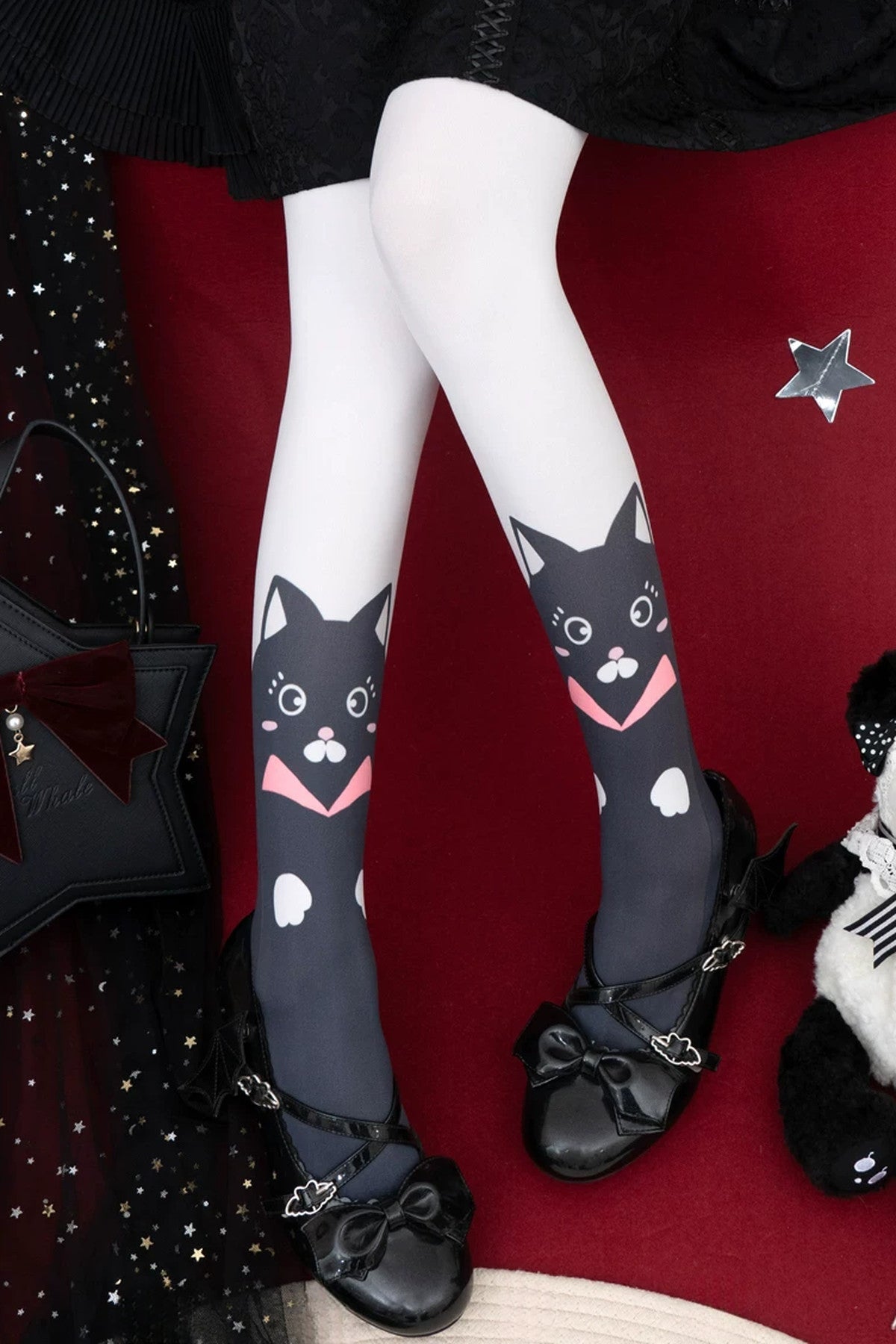 Cat Print Tights