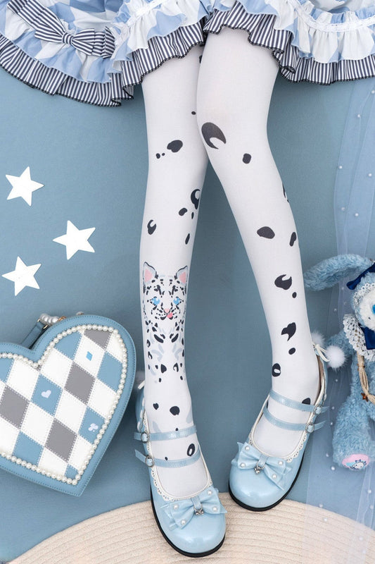 Cat Print Tights