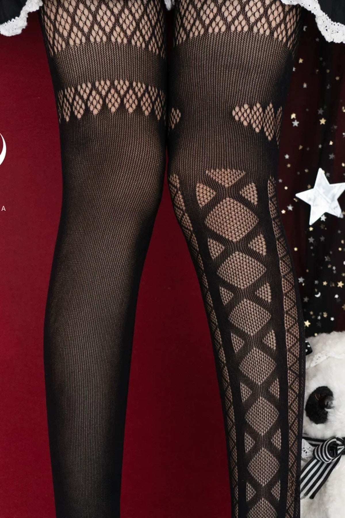 Dark Queen Lace-Up Tights