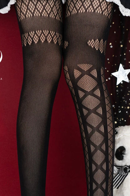 Dark Queen Lace-Up Tights