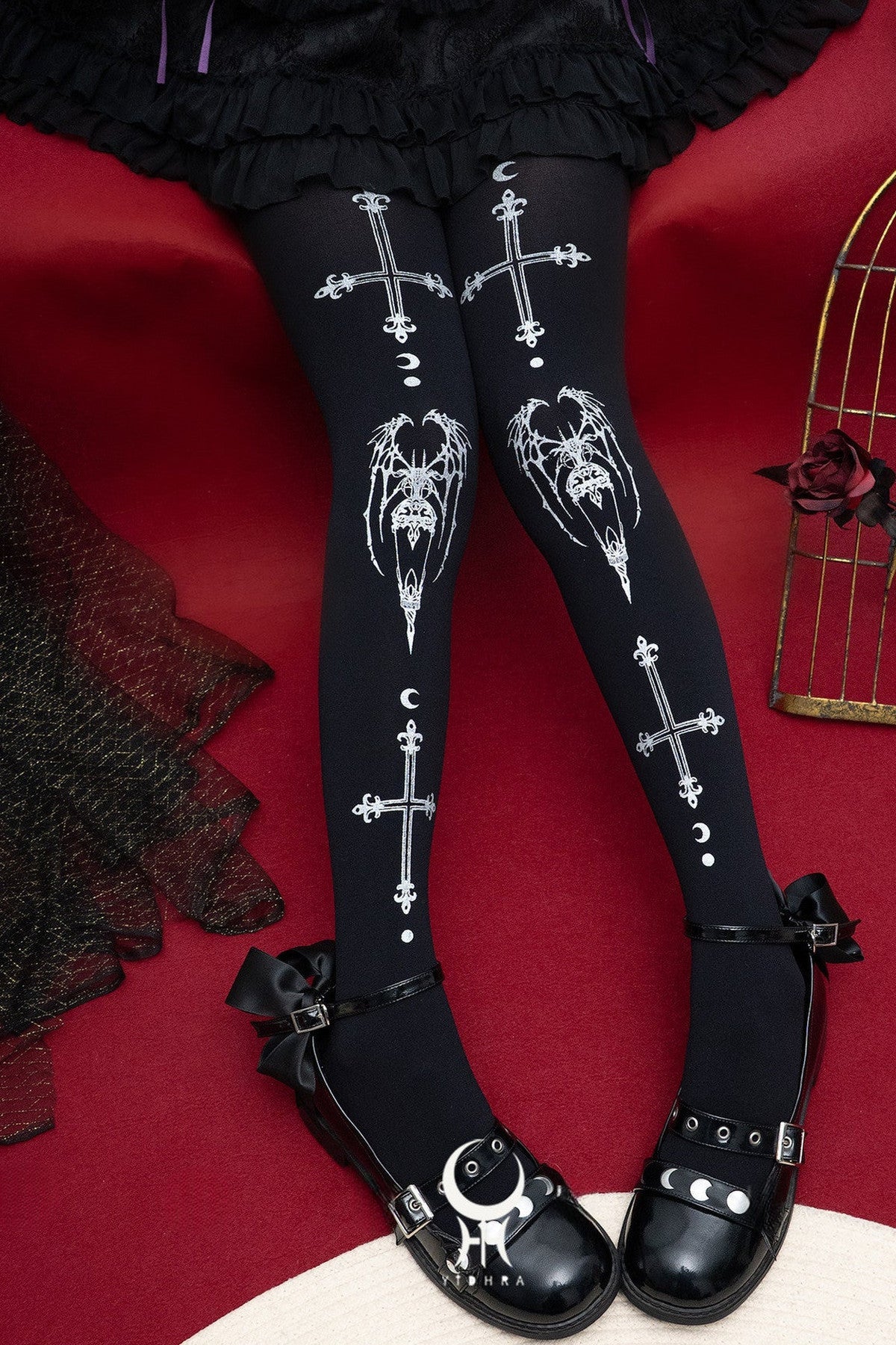 Gothic Cross Lolita Tights