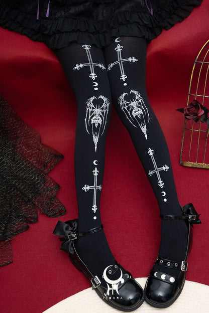 Gothic Cross Lolita Tights