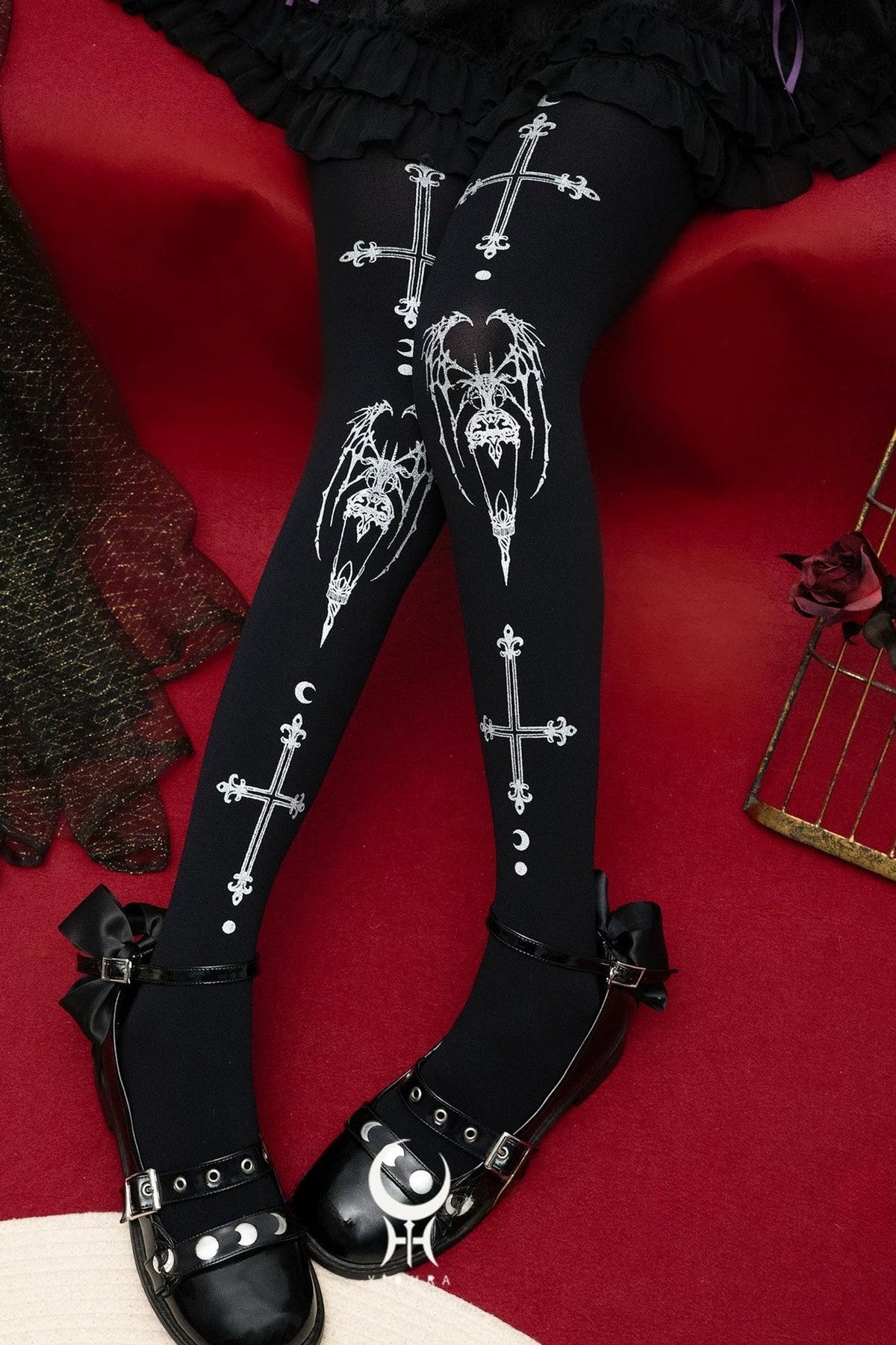 Gothic Cross Lolita Tights