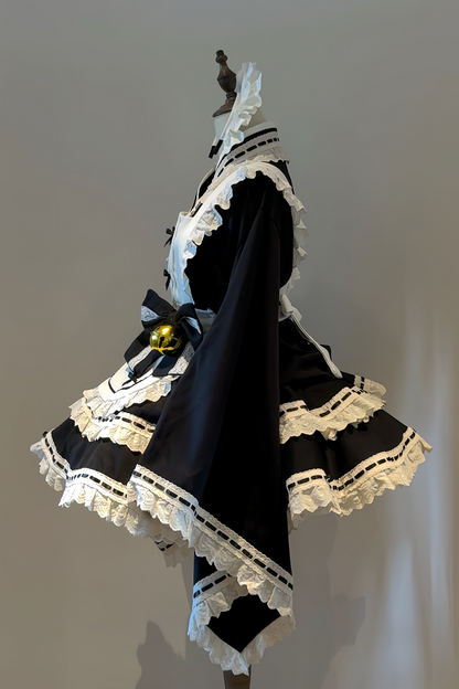 【12月6日予約締切】和ロリメイドドレスセットアップ＋ヘッドバンド