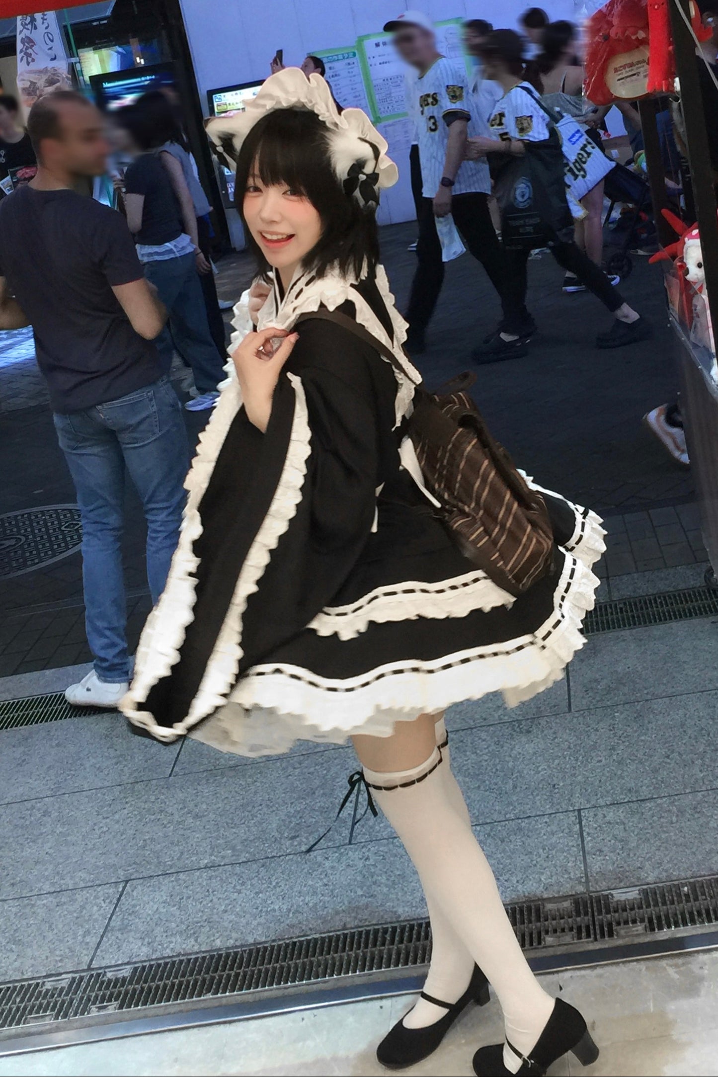 【12月6日予約締切】和ロリメイドドレスセットアップ＋ヘッドバンド