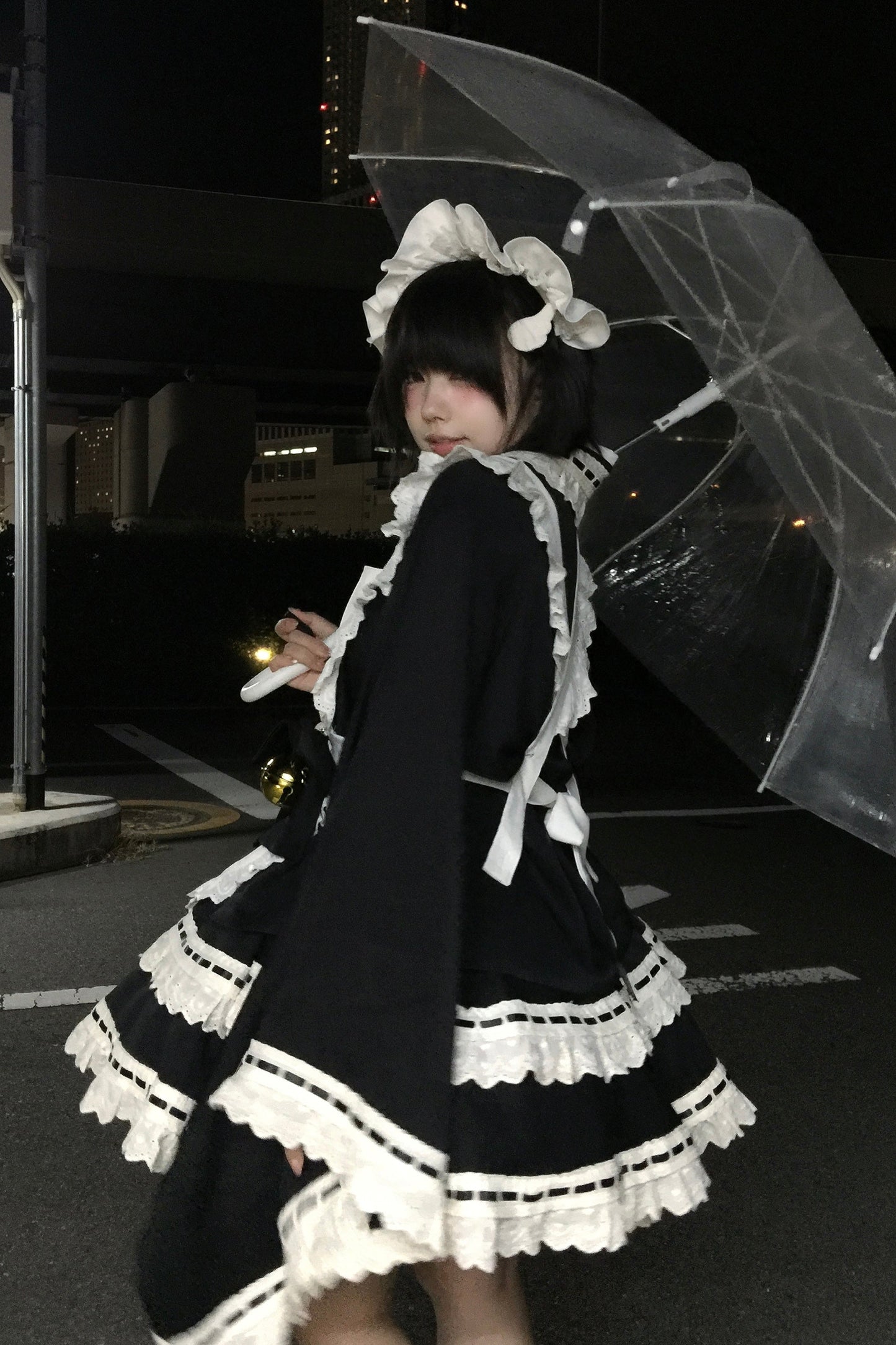 【12月6日予約締切】和ロリメイドドレスセットアップ＋ヘッドバンド