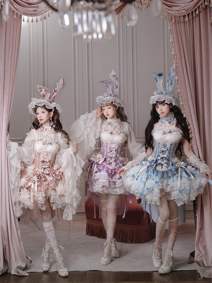 【4月8日予約締切】スウィートロリータバニーレースコルセットドレスセットA/B/C