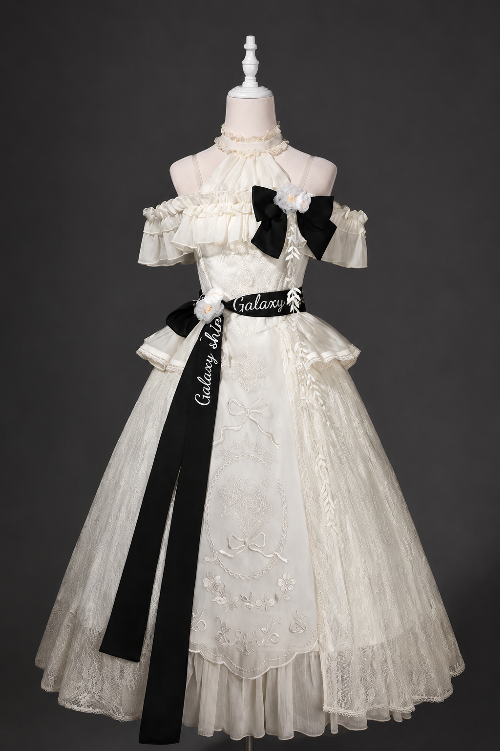 White Rose Embroidered Lolita Dress