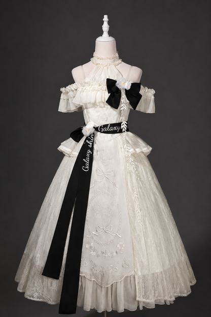 White Rose Embroidered Lolita Dress