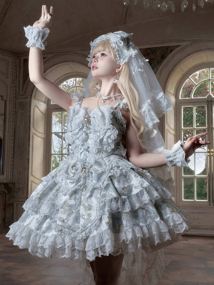 [Précommande jusqu'au 13 mai] Accessoires de la série fantaisie papillon bleu/blanc/vert clair