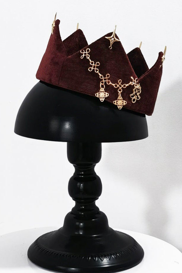 ハンティングラビットレトロレッドゴシックプリンスクラウンハット