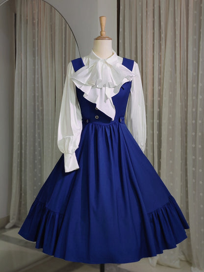 【12月9日予約締切】スプリットカラーエレガントバックレースアップドレス