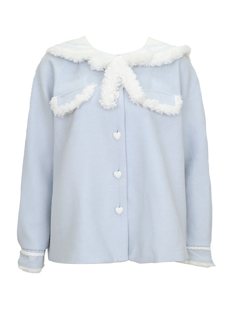 Doll Sailor Collar Blue Coat