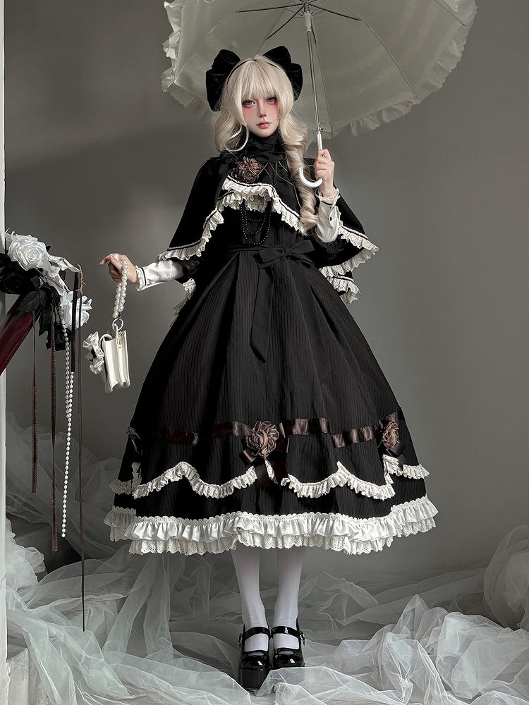 【12月23日予約締切】トワイライトレインフリルカラーロマンティックローズドレス