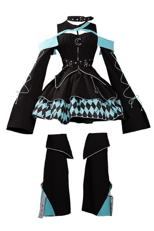 Magical Girl Combat Robertson top + flared skirt + leg warmers