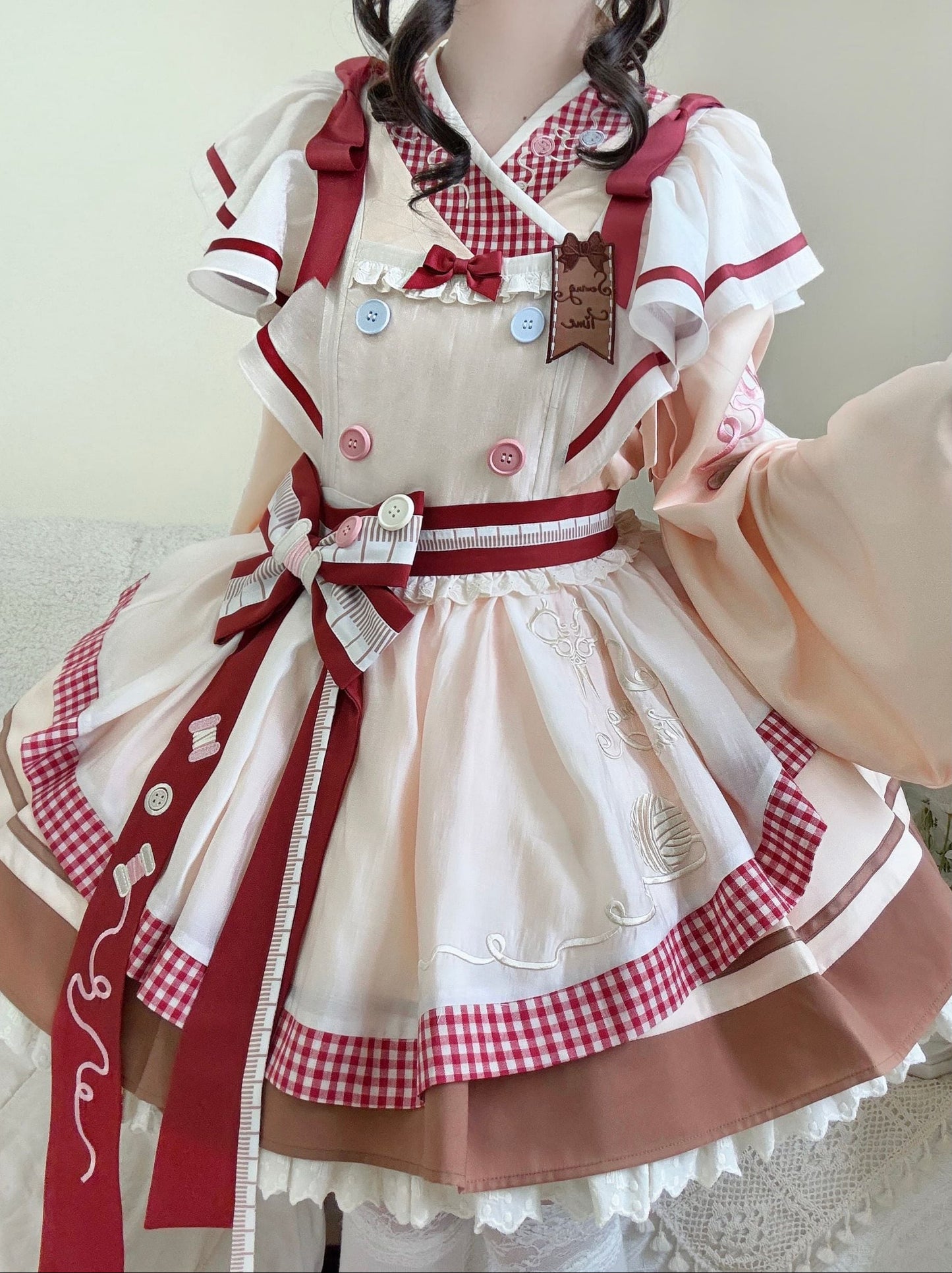 【12月6日予約締切】チャイナロリータエンブロイダリーメイドドレスセット＋ボンネット