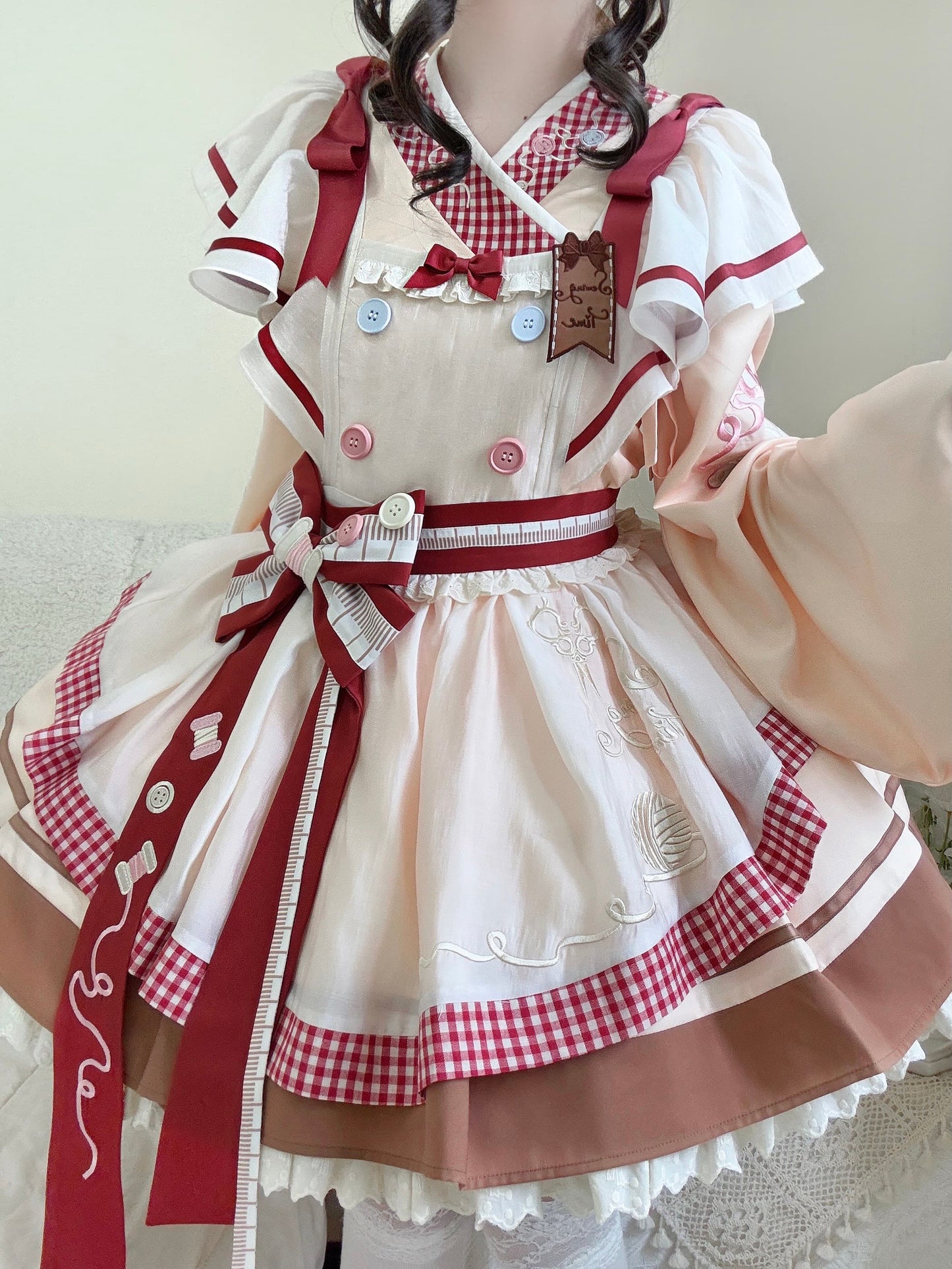 【12月6日予約締切】チャイナロリータエンブロイダリーメイドドレスセット＋ボンネット