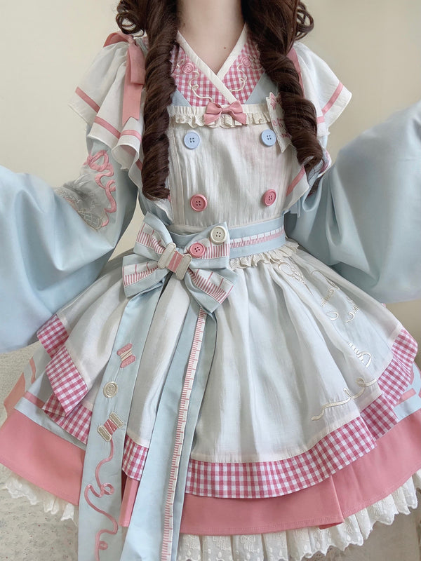 [Deadline for reservations: November 19] China Lolita Embroidery Maid Dress Set + Bonnet