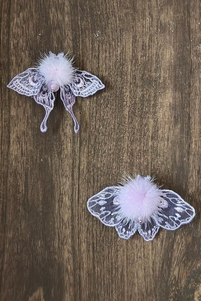 【9月13日予約締切】Purple/Dark Purple Gothic Lolita Elegant Iris Series Accessories(Bonnet / Hair clip with tassel / Hair clip / Brooch)