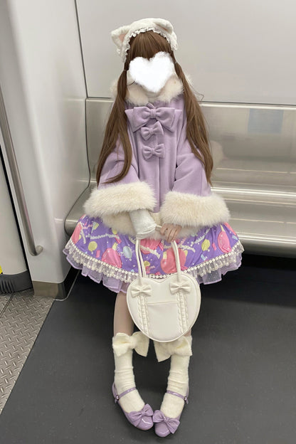 【12月18日予約締切】猫耳ファーフーディーケープコート