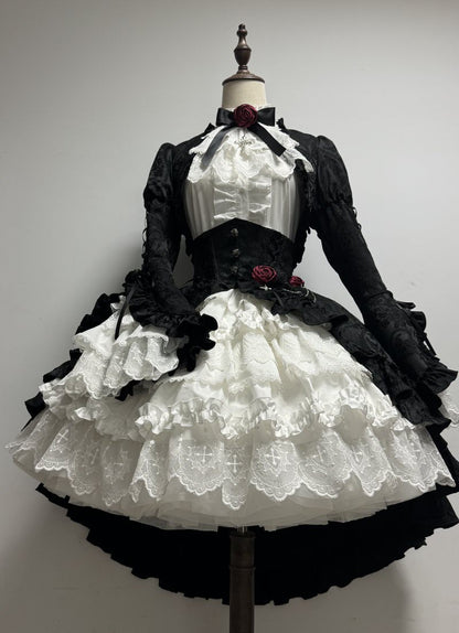 【12月26日予約締切】ブラッドムーンローズラッフルシャツ＋ゴージャスコルセットスカート＋ボレロジャケット＋ヘアバンド