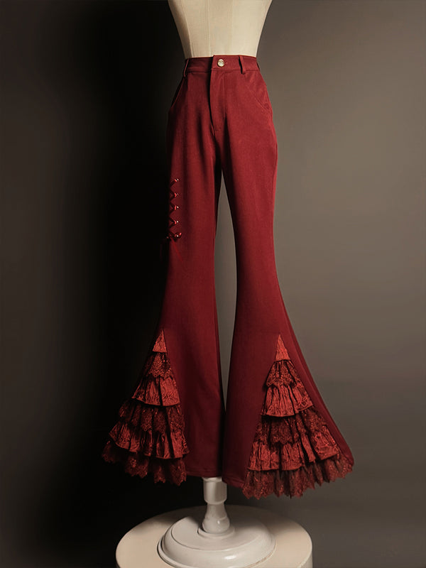 【12月28日予約締切】ダークパンクキャットラビットシリーズフレアパンツ