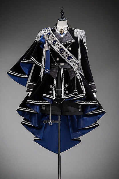 [Pre-order Deadline: December 7] Dark Blue & Black Royal Prince-Inspired Military Lolita Coordinated Outfit 1/2 + Complete Set in Ouji Style
