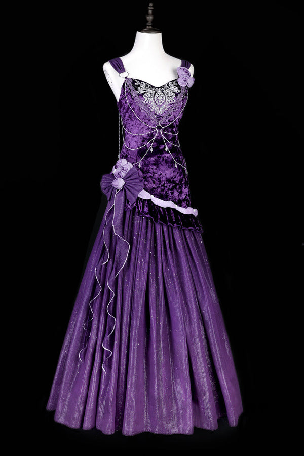 [Reservation Product] Mysterious Nocturne Lolita Suspender Mermaid Dress