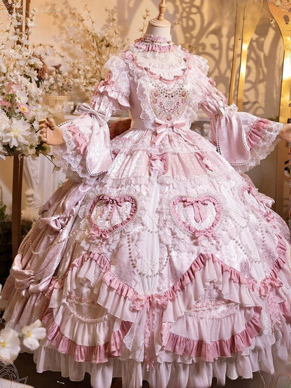 【2月22日予約締切】アンティークベリーローズロマンティックファンタジーロリータロングドレス