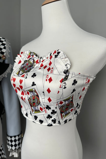 [deposit] Alice playing card bandeau stabbing print [please note size]