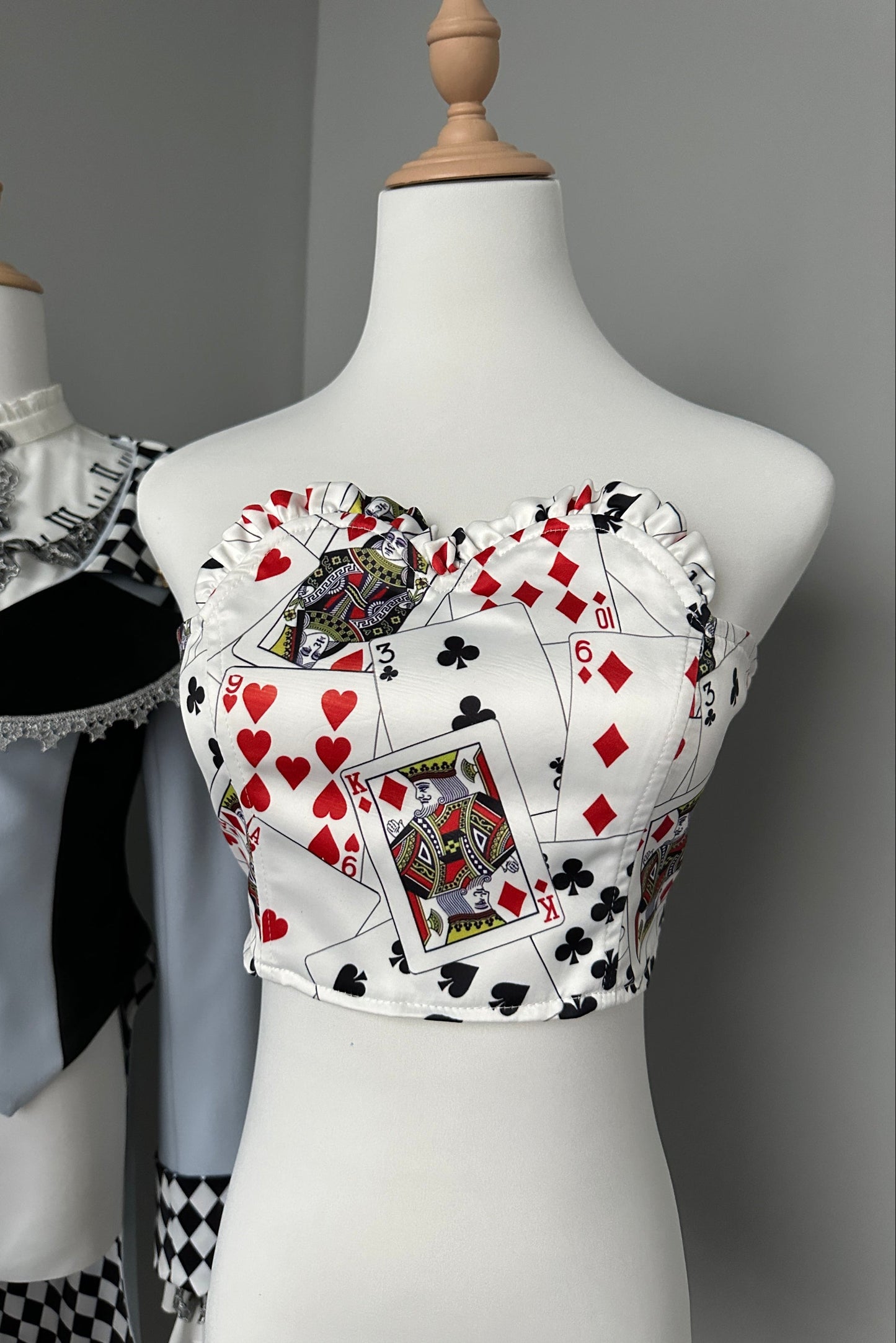 [deposit] Alice playing card bandeau stabbing print [please note size]