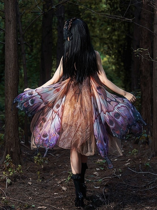 【12月16日予約締切】withered leaf butterfly2.0ゴシックロリータバタフライウイングドレスTypeA/B