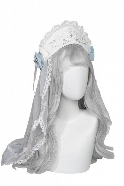 [Pre-order Deadline: September 23] Light Blue/Dark Blue Celestial Star Series Accessories (Ribbon Veil Hat, Ribbon Headband Kc, Wrist Cuffs, Choker)