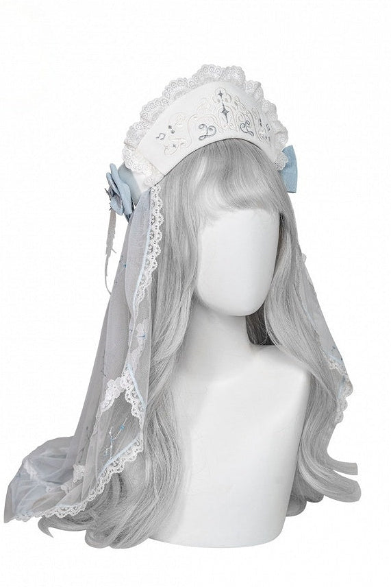 [Pre-order Deadline: September 23] Light Blue/Dark Blue Celestial Star Series Accessories (Ribbon Veil Hat, Ribbon Headband Kc, Wrist Cuffs, Choker)