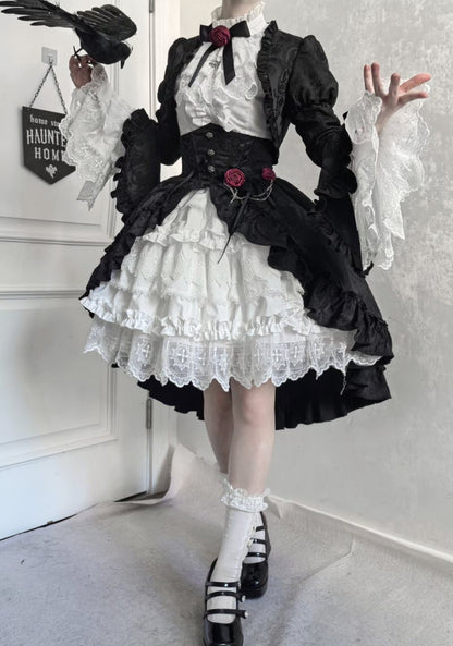 【12月26日予約締切】ブラッドムーンローズラッフルシャツ＋ゴージャスコルセットスカート＋ボレロジャケット＋ヘアバンド