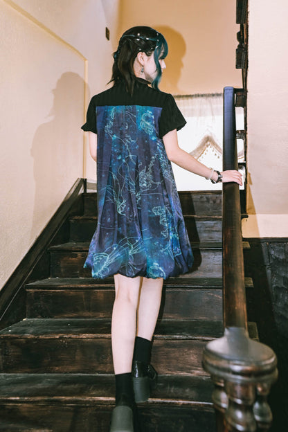 Jellyfish Print Tsubomi Dress