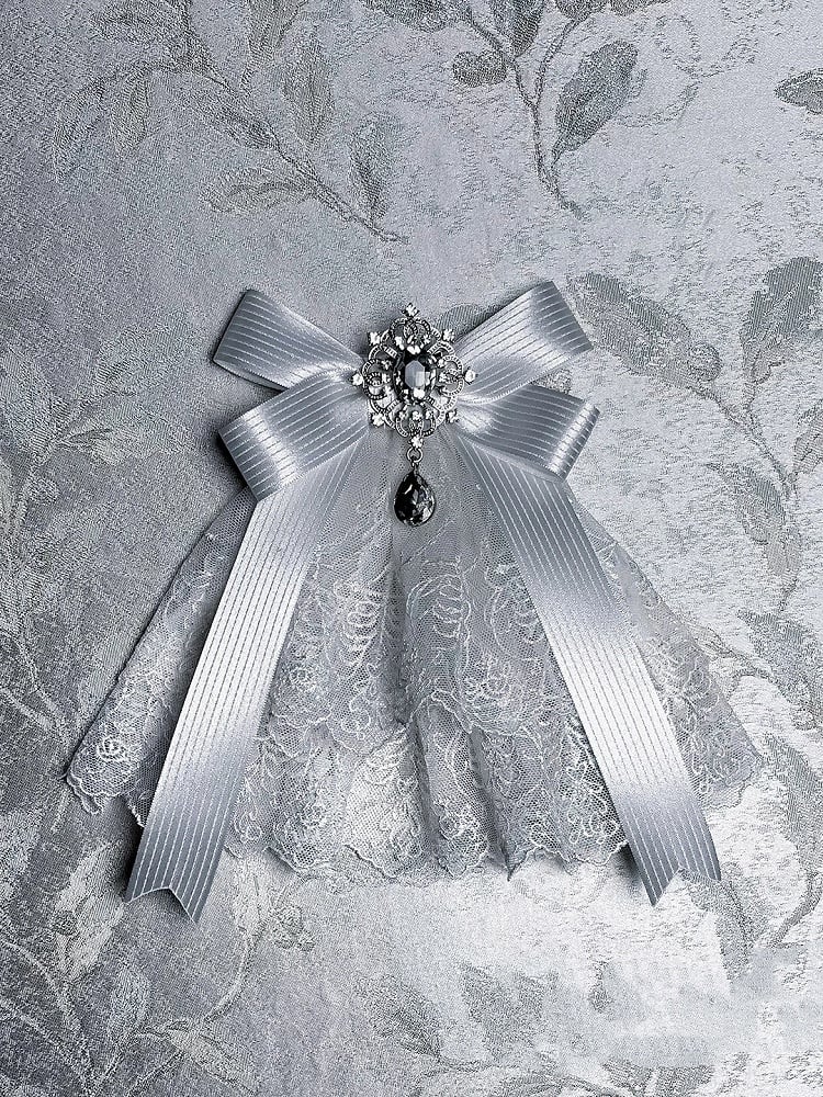 Black Mist Banquet Gothic Cross Rose Bonnet + Veil + Brooch