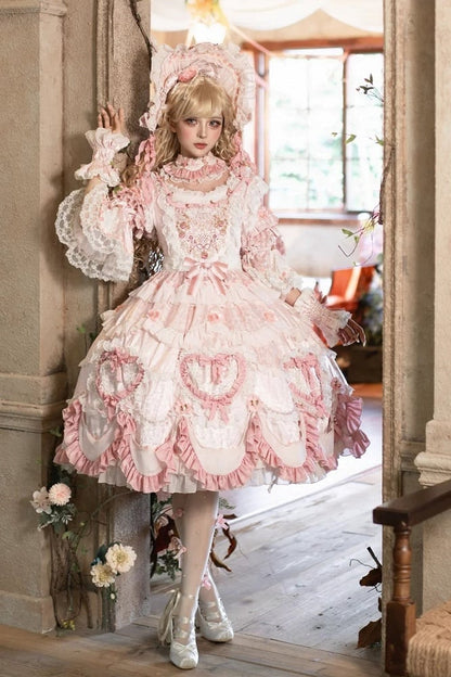 【2月22日予約締切】アンティークベリーローズロマンティックファンタジーロリータショートドレス
