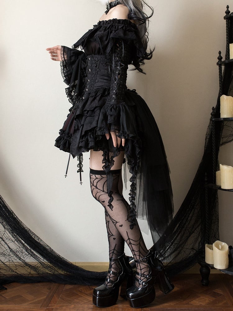 [Deadline for reservations: December 26th] witch's condition Gothic Lolita Off-Shoulder Top + Skirt + Full Set