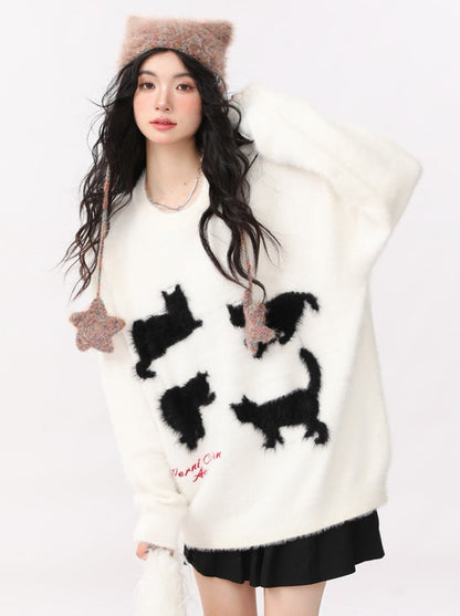 New Soft Loose Niche Design Cat Sweater